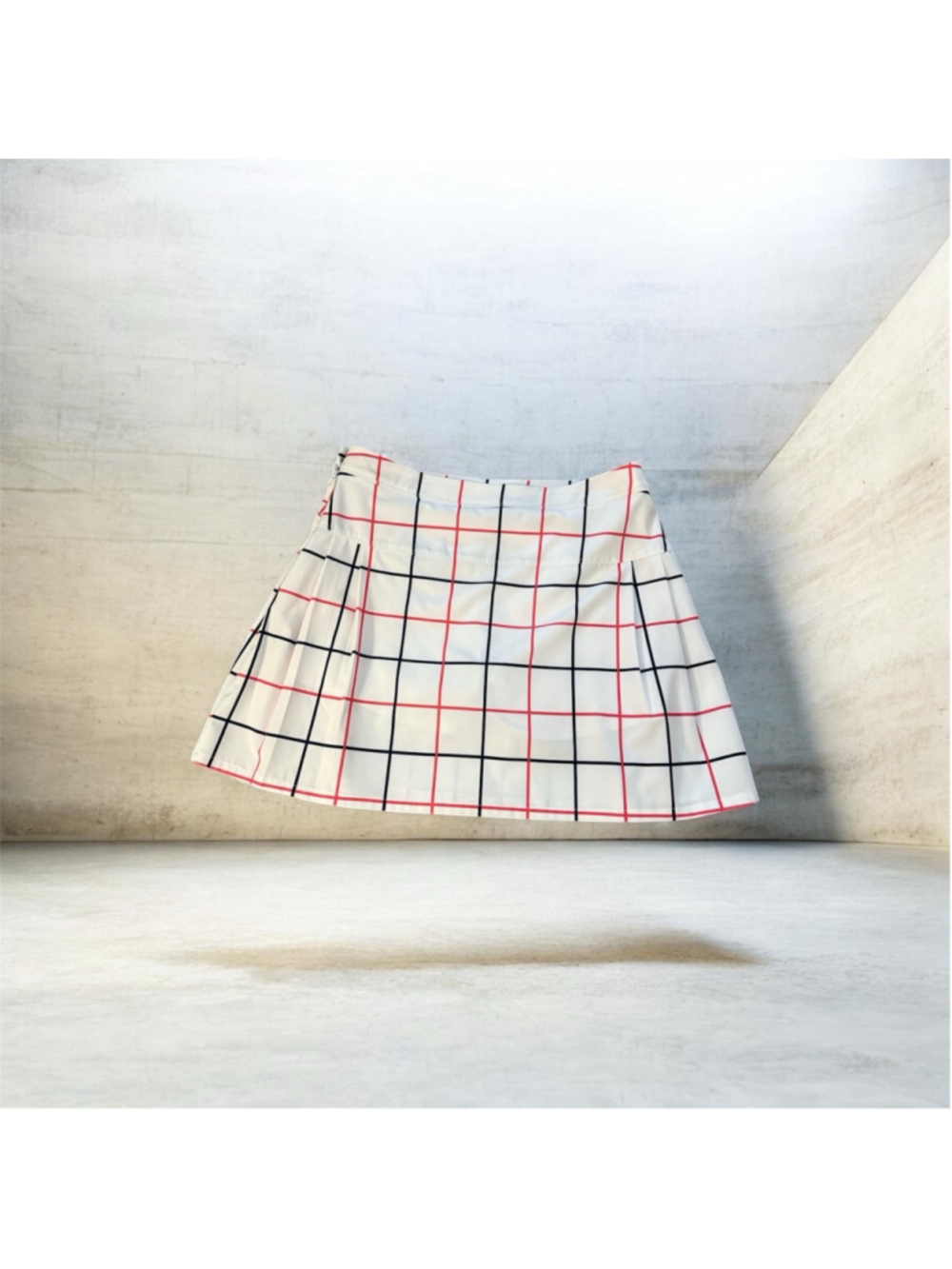Crown & Ivy White Pink Blue Plaid Golf Mini Skirt Size 4 - Picture 5 of 5